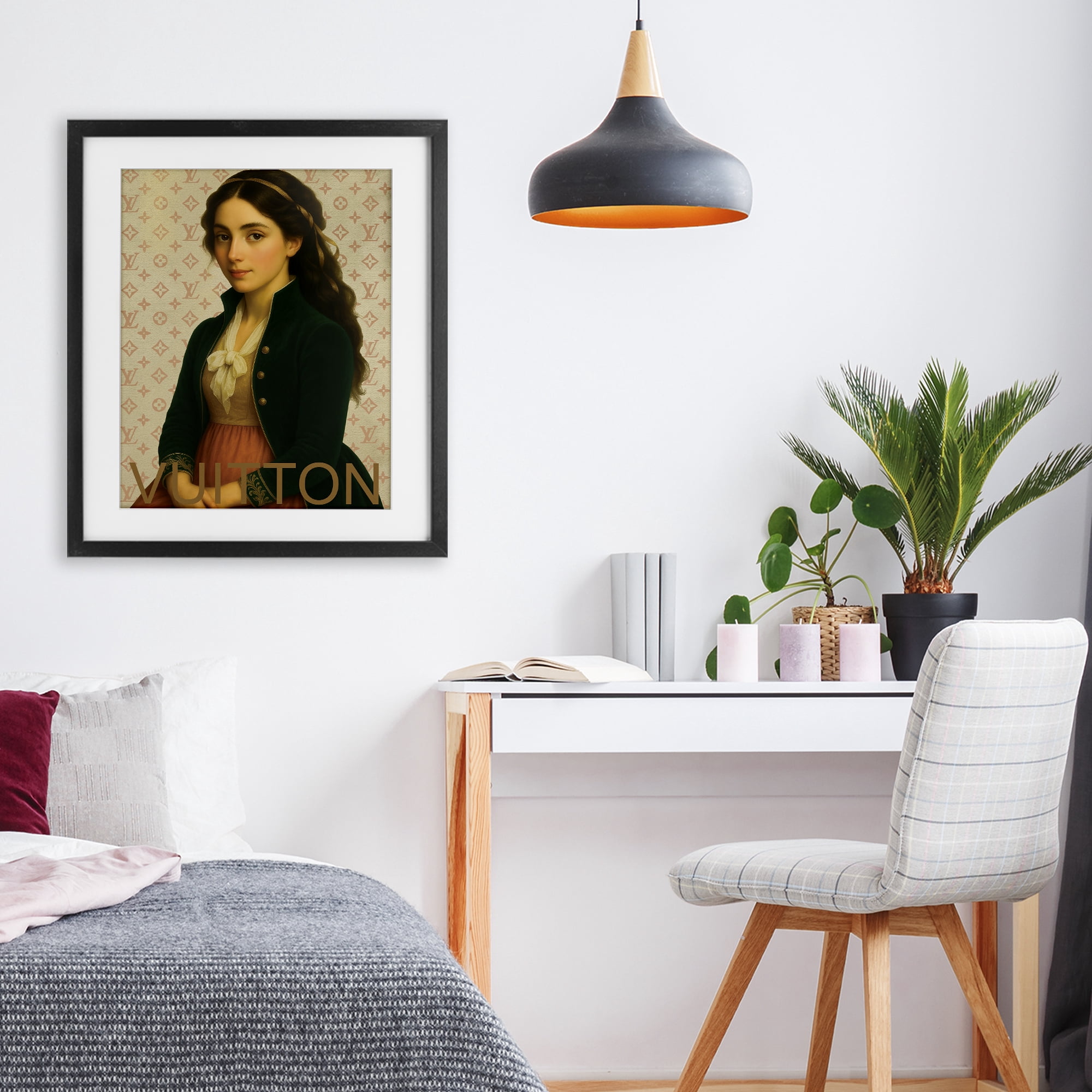 Stupell Industries Glam Gentlewoman in Spring Black Framed Print Under Glass, design by Grotto Studios