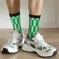 thumbnail image 6 of Yiaed green party Print Great elasticity Crew Socks Sports socks for Men and Women, 6 of 6