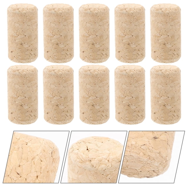 OUNONA 25Ud Tapones De Para De Vino Sin Olor Y Reutilizables Beige