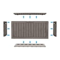 thumbnail image 5 of KAMEROUT 120 Gallon Resin Deck Box, Package Delivery Box with Lockable Lid, Waterproof Outdoor Storage Box For Garden Tools, Patio Cushions, Brown, 5 of 6