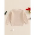 thumbnail image 3 of Bagilaanoe Baby Boy Girl Christmas Sweater for Infant Long Sleeve Embroidery Pullover 3M 6M 9M 12M 18M 24M 3T Toddler Warm Jumpers Tops Fall Loose Knitwear, 3 of 6
