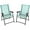 Mint Green, variant on Gymax Set of 2 Patio Folding Chairs Outdoor Portable Pack Lawn Chairs w/ Armrests Mint Green