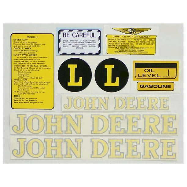 New Fits John Deere Tractor Complete Decal Set L vinyl cut Walmart