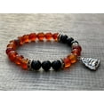 thumbnail image 2 of Red Agate & Black Onyx with Happy Buddha Crystal Bead Bracelet 8mm, Wholesale Genuine Red Agate & Black Onyx Stretch Gemstone Bracelet, Gift for Men & Women (3), 2 of 9