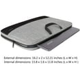 thumbnail image 6 of Ytonet 15.6-inch Laptop Sleeve Case, Lightweight Laptop Bag for Men & Women, Compatible with HP, Asus, Dell, MacBook, and Apple, Gray, 6 of 7