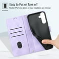 thumbnail image 4 of ELEHOLD Leather Wallet Case for Samsung Galaxy A54 5G Practical Card Holders Stand Function Detachable Wriststrap Shockproof Purse Case Women Men for Samsung A54 5G,Purple, 4 of 7