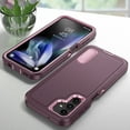 thumbnail image 5 of Feishell Case for Samsung Galaxy A14 5G 6.6 inch,Heavy Duty 3 Layer Military Protection with Hidden Kickstand Shock Resistant Armor Hybrid Bumper Rugged Rubber Phone Cover,Purple, 5 of 7