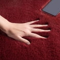 thumbnail image 4 of Soft Fluffy Faux Rabbit Fur Area Rugs, Indoor Decor Mat, 2 x 6 Feet, Red, 1 Pack, 4 of 5