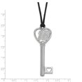 thumbnail image 2 of SS Heart Key on Silk cord Necklace in Sterling Silver, 2 of 2