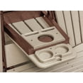 thumbnail image 5 of Furniture Classics Model 524WWTB Two Seat Fan Back Glider with Drop Down Table/Cup Holder in Weatherwood with a Tudor Brown Base, 5 of 7