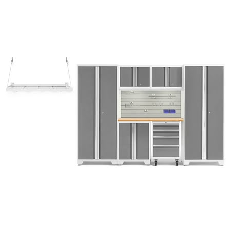 

NewAge Products Bold Series Platinum 8 Piece Cabinet Set 24-Gauge Steel Complete Garage Storage System