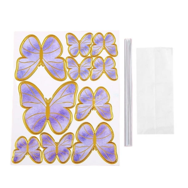 Inteprter 10 Pieces Insect Cake Decoration Happy Party Simulation Crafts Birthday Decor Dessert Baking Sign Cakes Pastry Type1 NO1