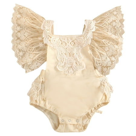 

Sngxgn Baby Girl Clothes Floral Sleeveless Romper Jumpsuit Outfit Setbaby Bodysuit Girl Sleeveless Beige 12-18 Months