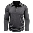 thumbnail image 7 of Lenago Mens T Shirts Size M-3XL,Mens Short/Long Sleeve Shirt Classic Button Basic Solid Color Collared Shirts Casual Versatile Sports Button Lapel Top Sports and Fitness Muscle Gym Tops, 7 of 7