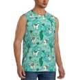 thumbnail image 2 of Disketp Alapaca In Boho Sleeveless Tshirts For Men, Muscle Shirts For Men Dry Fit Tank Top-Small, 2 of 8