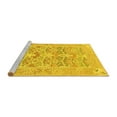 thumbnail image 2 of Ahgly Company Machine Washable Indoor Round Oriental Yellow Traditional Area Rugs, 7' Round, 2 of 4