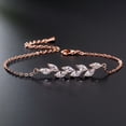 thumbnail image 2 of Pulseras de circón para mujer, brazalete con purpurina, accesorio de moda ajustable, rama, estilo elegante, cadena de mano, boda, banquete, Ropa, zapatos y accesorios Miscelánea Oro rosa Guardurnaity AP018707-03, 2 of 6