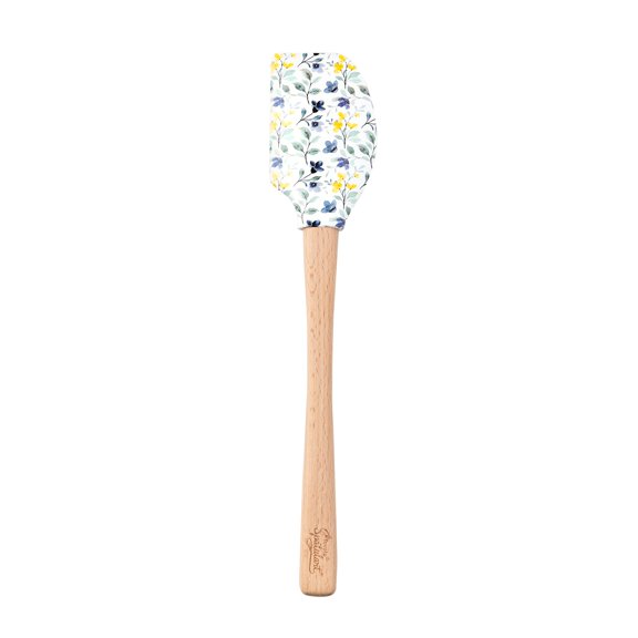 Tovolo Spatulart Wildflowers Silicone Spatula, Wood Handle, BPA-Free