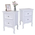 thumbnail image 6 of Gzxs White Nightstand with 2 Drawers, Farmhouse Night Stands for Bedrooms Set of 2, Small Bed Side Table/Night Stand for Small Spaces, College Dorm, Kids’ Room, Living Room, 16W x 12D x 24H, 6 of 8