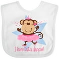 thumbnail image 3 of Inktastic Monkey Love Tutu Dance Girls Baby Bib, 3 of 4