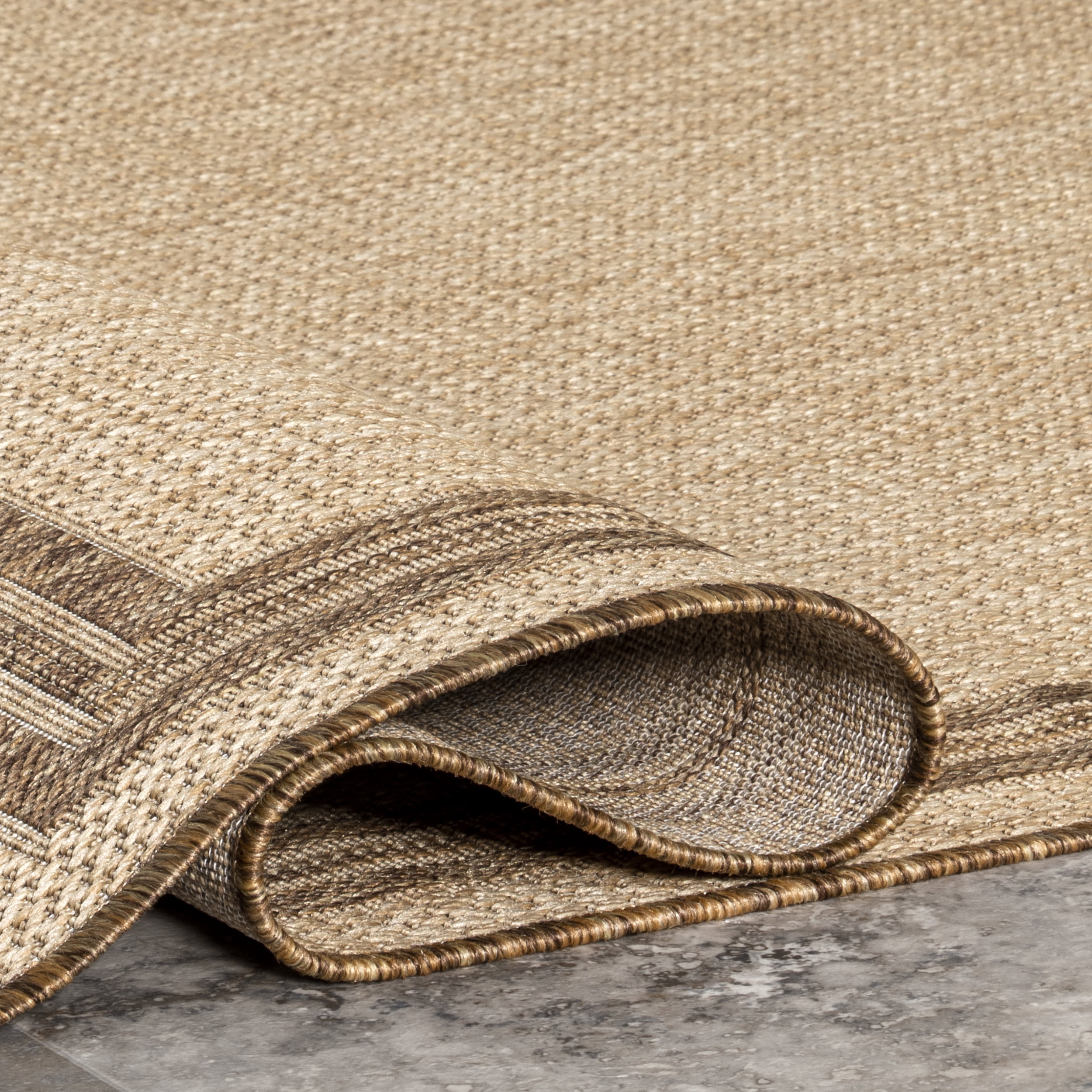 nuLOOM Rasha Classic Border Indoor/Outdoor Area Rug, 8' x 10', Beige
