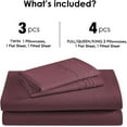 thumbnail image 6 of ClevaHome Sheet Set Twin Size, 3-Piece Bedding, Lightweight & Super Soft Easy Care Microfiber– Shrinkage & Fade Resistant Bedding Set with 14'' Deep Pockets (Burgundy), 6 of 9