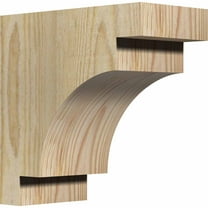 4"W x 8"D x 8"H Mediterranean Rough Sawn Corbel, Douglas Fir