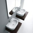 thumbnail image 4 of Ws Bath Collections Flo 3142 23-5/8" Ceramic Wall Mounted / Vessel Bathroom Sink - White, 4 of 4
