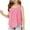 Pink, variant on Girls Tank Tops Crew Neck Loose Fit Sleeveless Tshirts Pleated Summer Flowy Curved Hem Tunic Tops