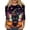 04#Blue, variant on Halloween Shirts for Women 2026 Novelty Funny Witch Pumpkin Ghost Skull Print Gothic Tshirts 3/4 Sleeve Crewneck Tops