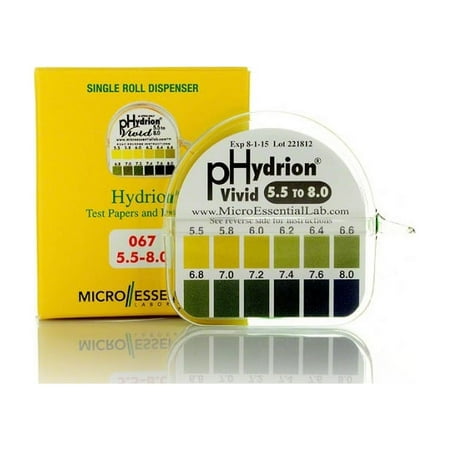 pH Test Strips with Dispenser and Refill, 15 ft pH Litmus Paper