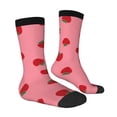 thumbnail image 4 of Yiaed Strawberries Print Great elasticity Crew Socks Sports socks for Men and Women, 4 of 5