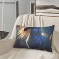 thumbnail image 5 of Lsque Starry Light White Horse Pattern Pillow Case – Soft & Cozy Throw Pillow Cover, Hypoallergenic Cushion Case for Sleeping Women with Envelope Closure-16"x24", 5 of 6