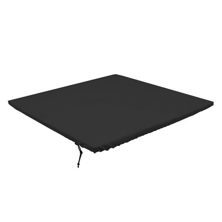 

35 x 35 Square Fitted Table Cover Washable Polyester Stretchable Table Tablecloth for Party Outdoor Dining Room Holiday Decor Black