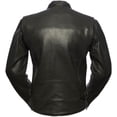 thumbnail image 2 of First Mfg Co - Turbine - Men's Motorcycle Biker Riding Black Leather Jacket - Small - Action Back Armor Pockets Belted Grommets Gussets, 2 of 2