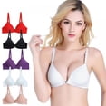 thumbnail image 1 of Wuffmeow 5PCS/set Push Up Bra For Women Sexy Wire Free Bralette Padded Solid Color Lingerie Seamless Underwear Front Closure Bra Bielizna damska, 1 of 8