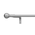 thumbnail image 4 of Mainstays Easy Install Café Window Curtain Rod, No Measuring, 48"-84", Ball Finials, Brushed Nickel, 4 of 6