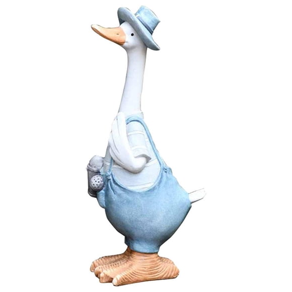 Wosthever Garden Statue Cute Resin Duck Sculpture Decor Lawn Decoración del hogar llevar regadera