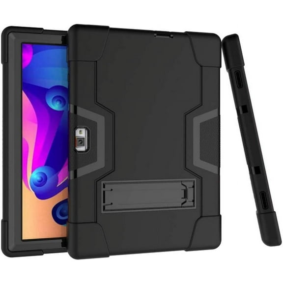 SOATUTO for HAOVM S30 / for Vankyo s30 Tablet Case Heavy Duty Armor Shockproof Rugged Hard Back Cover Built in Stand for HAOVM MediaPad S30 10.1 inch for Vankyo MatrixPad S30 10.1 Inch - Black Black