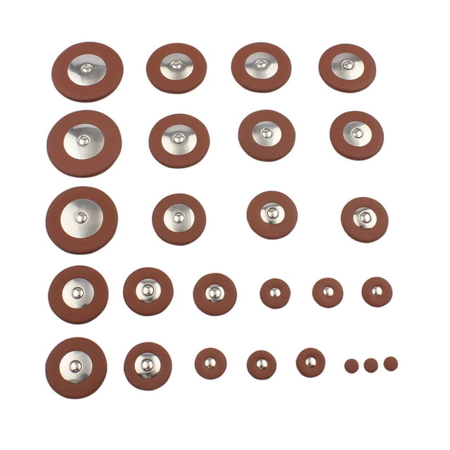 FLhrweasw 26 Unids/set Almohadillas de Reemplazo de Saxofón Cuero Viento