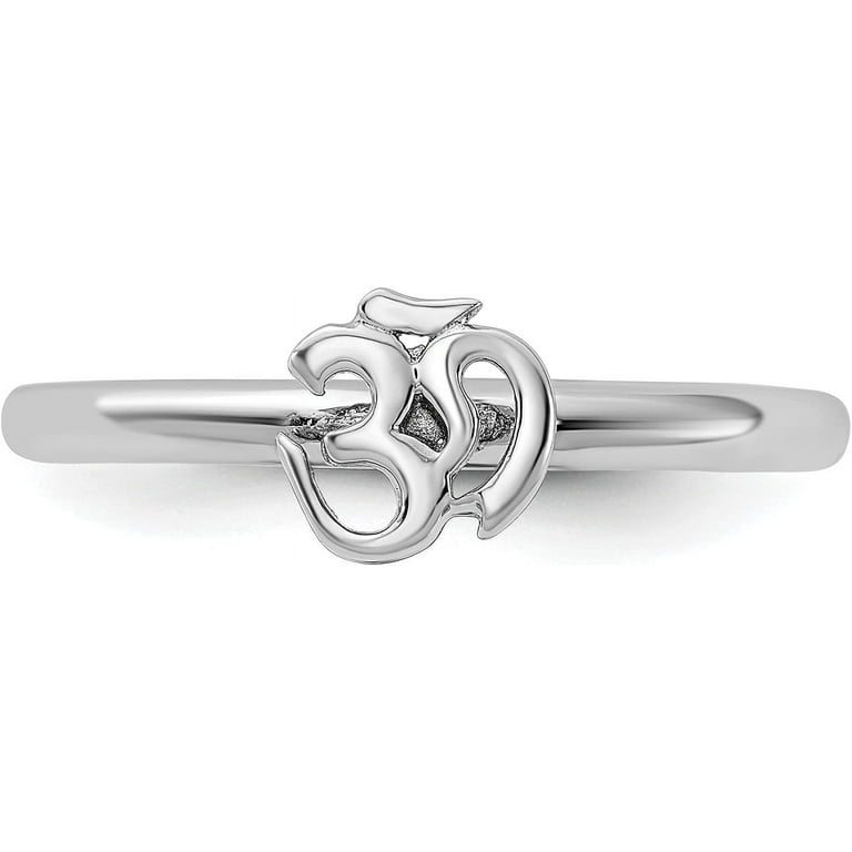 Sterling Silver Stackable Expressions Ohm Ring Sterling Silver Stackable Expressions Ohm Ring