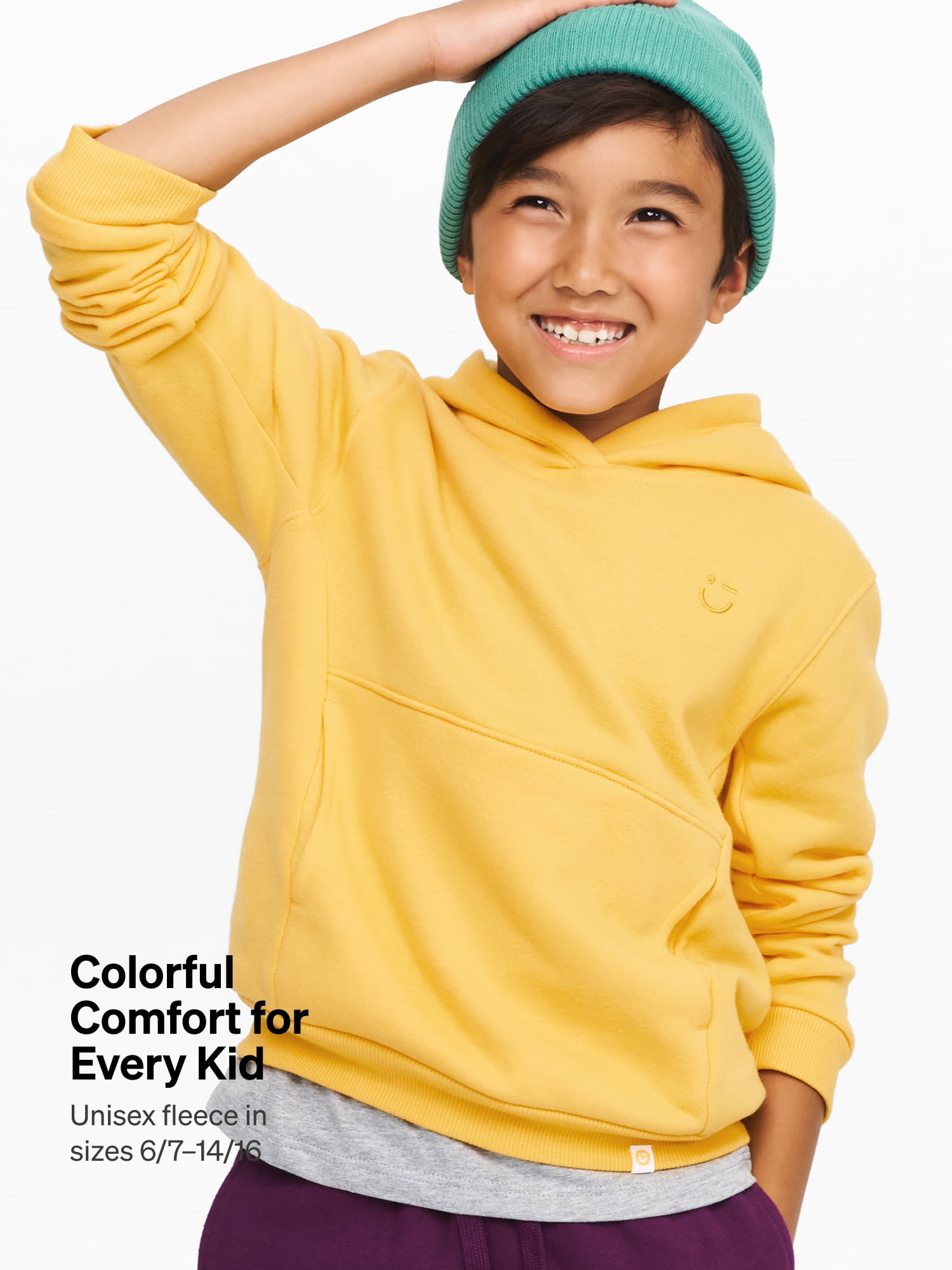 Color Mix by Garanimals Kids Fleece Hoodie, Sizes 6–16