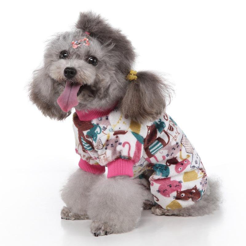 Pet Soft Comfortable Lovely Pajamas For Small Medium Dogs, Puppy Autumn & Winter Costume