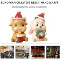 thumbnail image 4 of Presente navideño de resina para las fiestas, decoraciones navideñas de mesa de invierno para interiores y exhibiciones o alféizares de ventanas, 4 of 5