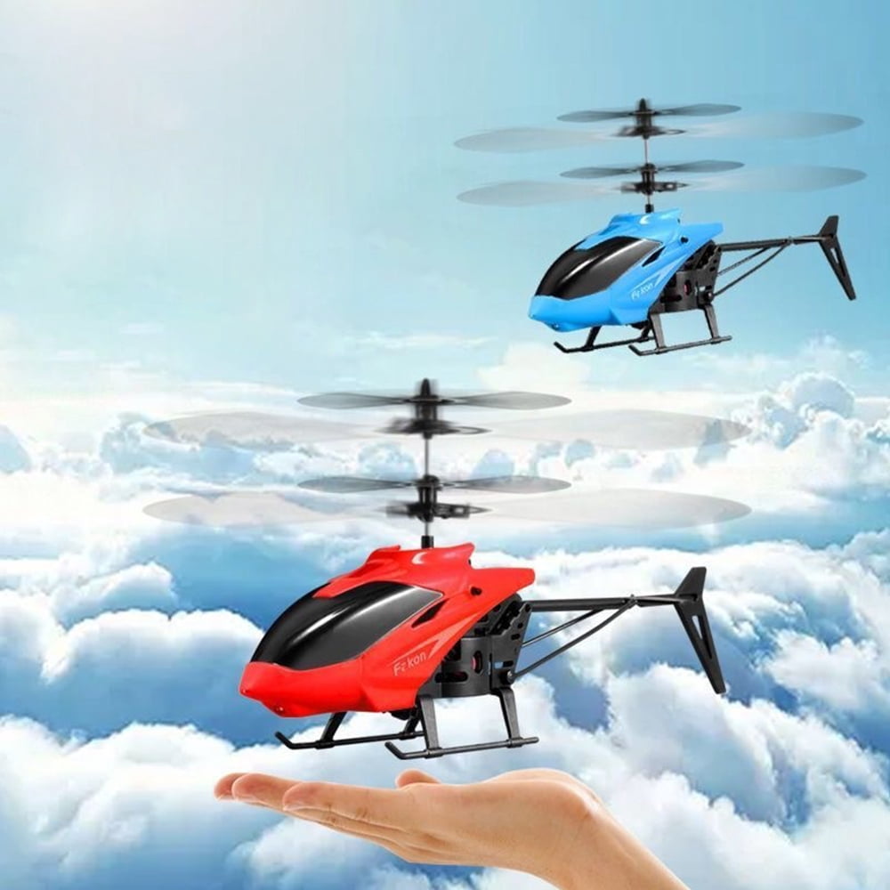 EASTIN Drone Helicopter 2 Channel Helicopter Copter Outdoor Toys Remote Control Plane Blue