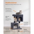 thumbnail image 4 of Torre Cat Tree Feandrea de 74 cm para gatos medianos, 5 kg, color gris, 4 of 9