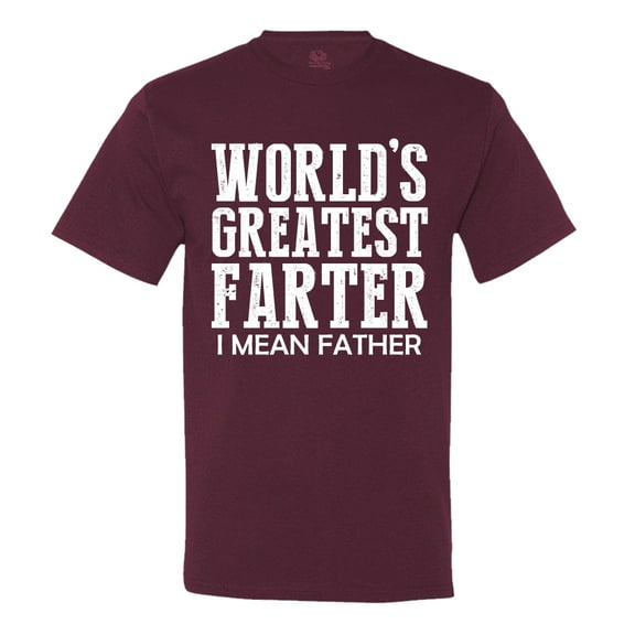 Minty Tees World's Greatest Farter, I Mean Father Men's T-Shirt