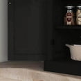 thumbnail image 5 of Topcobe 72-Inch Kitchen Pantry Cabinet, Sliding Door Storage, Freestanding Wooden Shelves, Black Grain Finish, Space-Saving Storage Solution, 5 of 11
