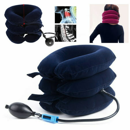 Air Inflatable Pillow Neck Brace Traction Support Device for Neck Back Head & Shoulder Pain Cervical Neck Head Pain Good For Stress (Best Pillow For Neck Shoulder Pain)