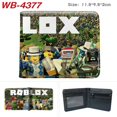 thumbnail image 4 of Virtual World ROBLOX Game Peripheral billetera estampada para hombres y mujeres, tarjetero corto medio plegable, monedero de dibujos animados, cuero, 4 of 4